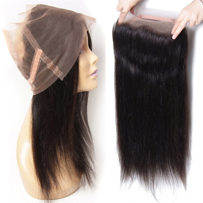 

UNICE HAIR 360 Lace Frontal Closure Brazilian Straight Virgin Human Hair