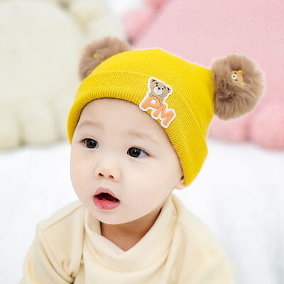 

Baby hat Fall&Winter Korean version headgear bifur bear cartoon baby boy&girl warm thick knitted hat