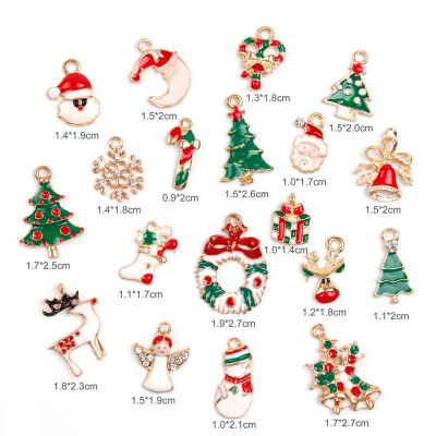 

19pcsset Metal Alloy Mixed Christmas Charms Jewellery Pendants Decor Modern