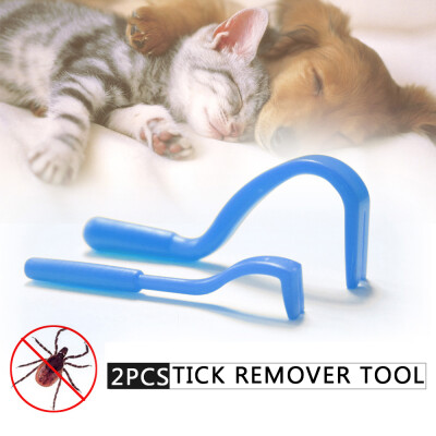 

2pcs Hook Tick Remover Tool for Pet Dogs Cats Two Sizes Small&Large