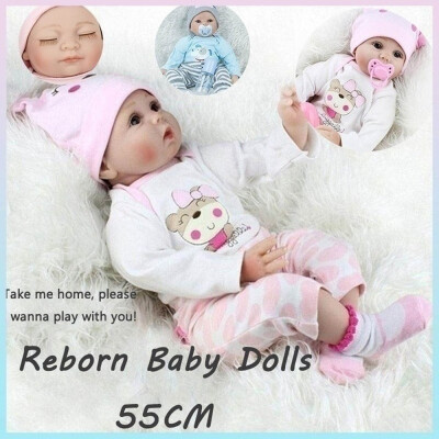 

55cm Lifelike Artificial Simulation Reborn Baby Dolls Silicone Vinyl Reborn Gift Baby Doll Handmade Reborn Dolls