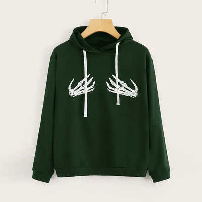 

Tailored Fashion Women Loose Long Sleeve Halloween Ghost Claw Print Sweatshirt Tops
