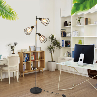 

Siaonvr 3-Head Floor Lamp 65inch Track Tree Lamp Fixture Vintage Industrial Style