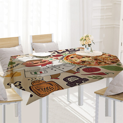 

Toponeto Pizza Table Cloth Linen Tablecloth For Kitchen Decorative Dining Table Cover