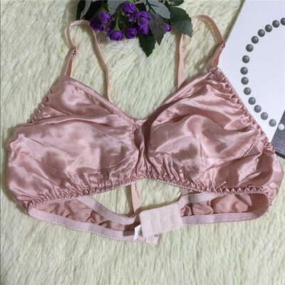 

Women Underwear Unpadded Sleeveless Lingerie Thin Bra Buckle Cropped Bralette