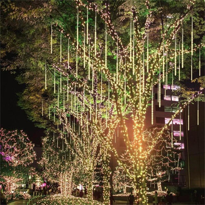 

30cm Tubes 3m-15m Connectable Meteor Shower Snow Falling LED Lights Outdoor UKUS