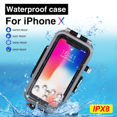 

Meikon For iPhone X Waterproof Housing Professional Diving Underwater Photography Cellphone 60M Phone Camera Accessrories Case