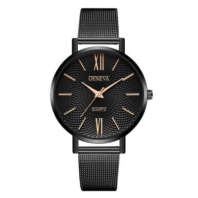 

Womens New Watches Geneva Mens Watches Top Brand Luxury WomenS Stainless Steel Strap Quartz WristWatch Watch Relogio Masculino