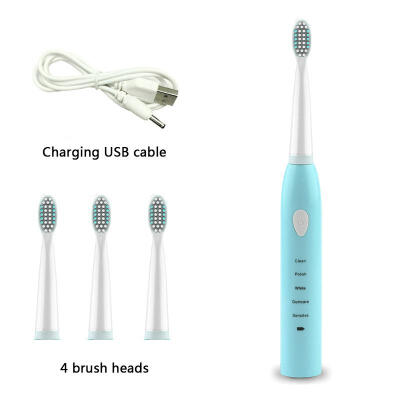 

Electric Toothbrush Cleansing Instrument Brushing Face Wash Two-in-one Sound Wave Vibration Charging Five-speed Waterproof