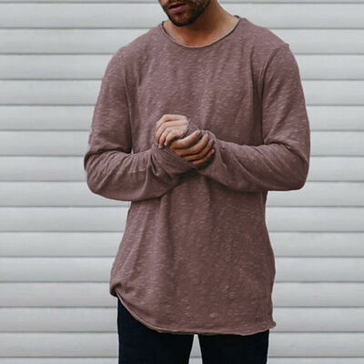 

Mens Slim Fit O Neck Long Sleeve Muscle Tee Shirts Casual T-shirt Tops Blouse
