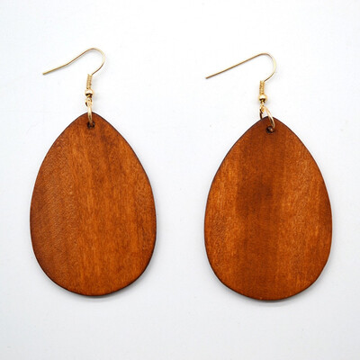 

Teardrop Wood Dangle Earring Waterdrop Bohemian Drop Earrings Women Fashion Jewelry
