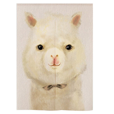 

85120cm Cotton Linen Curtains Bedroom Living Room Entrance Half Curtain Cartoon Personal Decoration