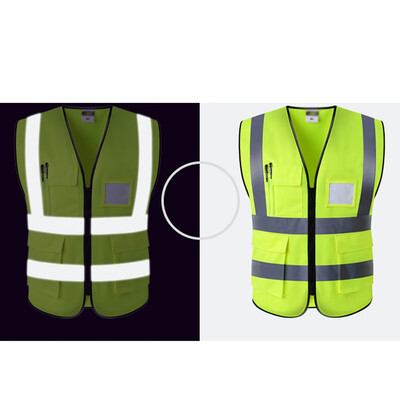 

High Safety Visibility Reflective Vest Warning Waistcoat Stripes Jacket Tops