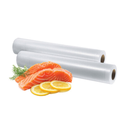 

2 Pack Vacuum Sealer Bags Rolls Grid Grain Storage Bag Single-Sided Grain Vacuum Bag