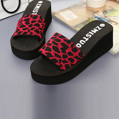 

Rose Summer Women Shoes Platform Bath Slippers Wedge Beach Slope Flops Slippers Shoes