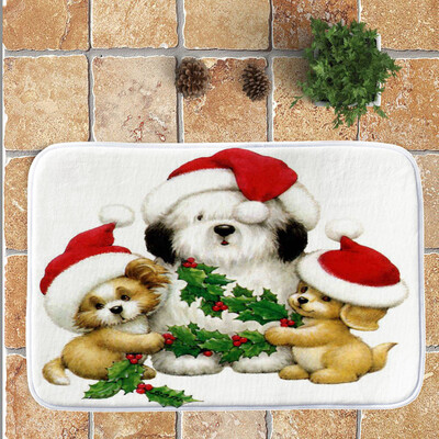 

Toponeto Merry Christmas Welcome Doormats Indoor Home Carpets Decor 40x60CM