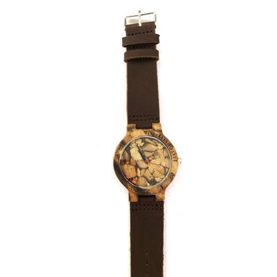 

Fashion Simple And Exaggerated Personality Popular Leather Bamboo And Wood Watch