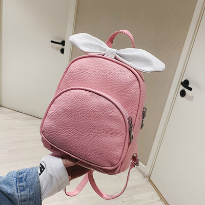 

Tailored Fashion Lady Solid Color Wild Cute Butterfly Backpack Casual Student Bag