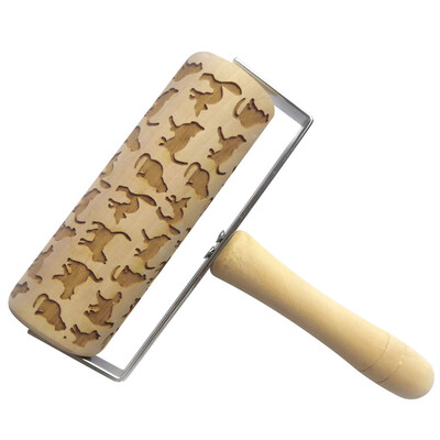 

Tailored Embossed Rolling Pin Christmas Wooden Rolling Pins For Baking Embossed Cookies