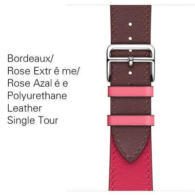 

Kebitt Leather Men Women Single Tour Bands For Apple Watch Series 4 1 2 3 three Color iwatch Double Strap band 38 40MM 42 44mm