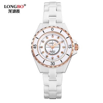 

8628 white ceramic watch female Korean fashion trend ladies watch students