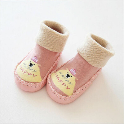 

SUNSIOM 1Pairs Baby Boys Girls Non-slip Slippers Pram Shoes Socks 6 12 18 24 36 Months