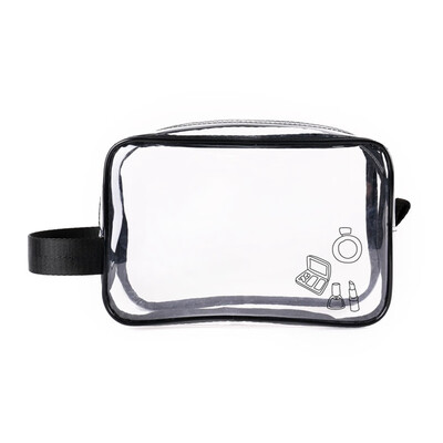 

Waterproof PVC Zip Pouch Kit Transparent Clear Travel Cosmetic Wash Bag Storage