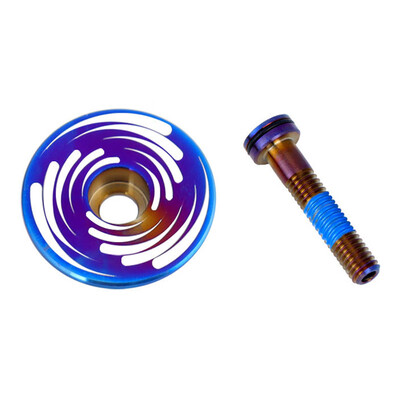 

Bicycle Titanium Alloy Handlebar Stem Bar Cap Bike Fork Headset Screw Thread