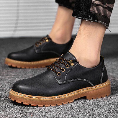

Mens casual leather shoes Korean Martin boots all-round shoes mens fashion shoes beans shoes autumn mens shoes