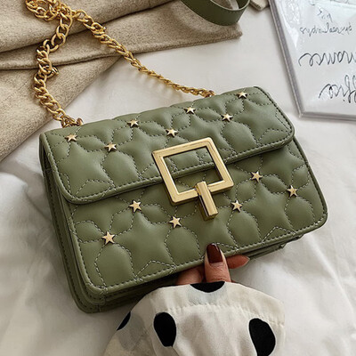 

On the new womens bag chain bag 2019 autumn Korean version of the new Joker Lingge shoulder bag tide woman messenger bag