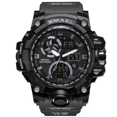 

Gobestart SMAEL Men Sport Watch Dual Display Analog Digital LED Electronic Wrist Watches