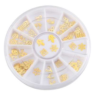 

〖Follure〗120Pcs Nail Art Decorations Decor Rhinestones Tips Metallic Studs Nail Sticker