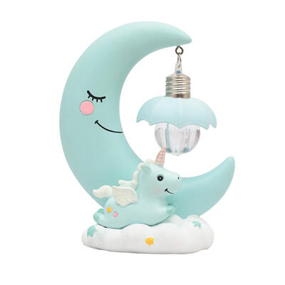 

Cartoon Moon Resin LED Night Light Kids Bedroom Decor Lighting Lamp Gift