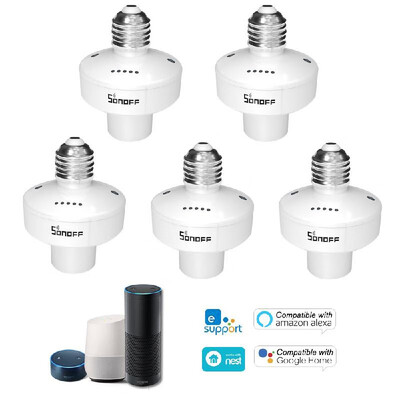 

SONOFF SlampherR2 ITEAD WiFi Smart Light Bulb Holder 433MHz RF Wireless Lamp Holder Smart APP Control Voice Control Compatible wit