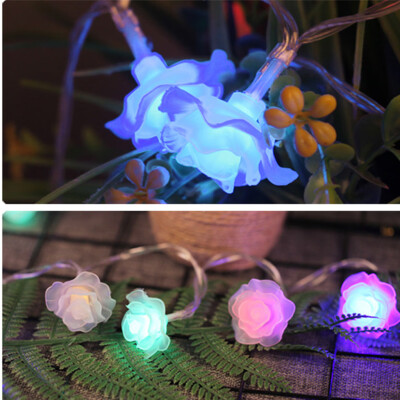 

Gobestart Rose Flower Garland String Light Fairy Wedding Party Decoration 25M 20 LED