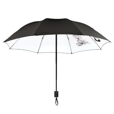 

Simple Cartoon Umbrella Three Folding Sunscreen Umbrellas Windproof Parasol