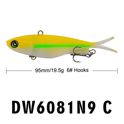 

VISSEN 1pcs 9cm Silicone Lifelike Fishing Lure Lesds Y-tail Soft Fish Wobblers Pike Fish Lures Minor Bait