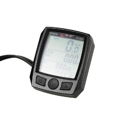 

BoGeer Bike Motorbike Cycling Computer Sensors Rainproof LCD Backlit Bicycle Speedometer Odometer Calendar Stopwatch Rainproof Sty