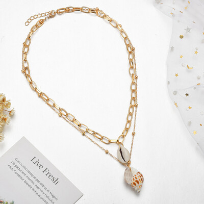 

New Bohemia Multi-layer Gold Metal Alloy Stars Pendant&Necklaces For Women Summer Boho Choker Necklaces Party Wedding Jewelry