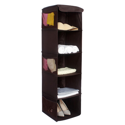 

Hanging Closet Organizers 5-Shelf Fabric Closet Hanging Type Multi-Layer Storage Box
