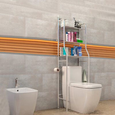 

Gobestart Bathroom Bathroom Toilet Shelf Floor Toilet Free Punch Washing Machine Storage
