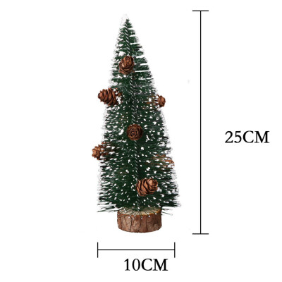 

〖Follure〗Mini Pine Needle Christmas Tree Party Decoration Flocking Sticky White Snow Tree