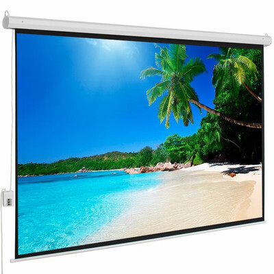

100" 43 Electric Projector Projection Screen 80X60 RC Automatic Remote Control