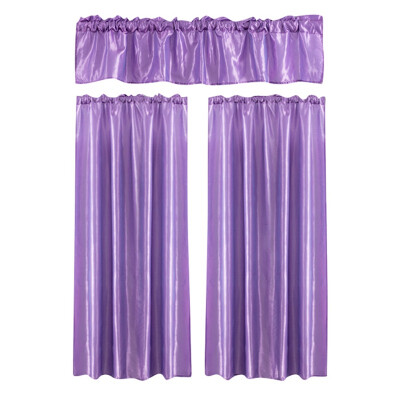 

Valance &Curtain Panels Curtain Set Solid Color Blackout Small Curtain Drape for Kitchen Study Room Coffee Shop Curtain