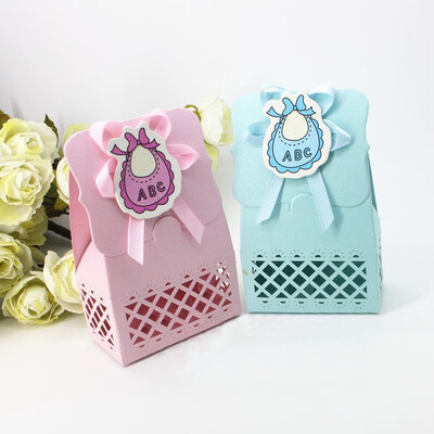 

FUNNYBUNNY Wedding Bridal Birthday Party Decors 12Pcs Cute Ribbon Candy Boxes Gift Bags for Baby Shower Birthday Party