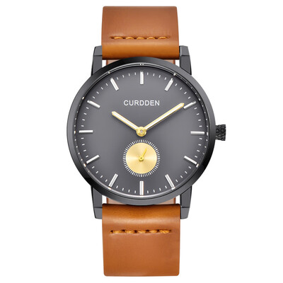 

Gobestart Fashion Mens Leather Band Analog Quartz Round Wrist Watch Mens Business Watch