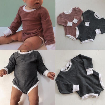 

Infant Baby Kids Boy Girl Toddler Romper Jumpsuit Cotton Long Sleeve Clothes New