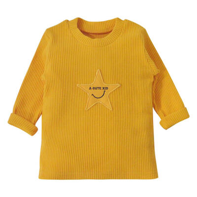 

Spring Soft Knitted Cute Star Girl Children T-shirt Pullover Bottoming Tops