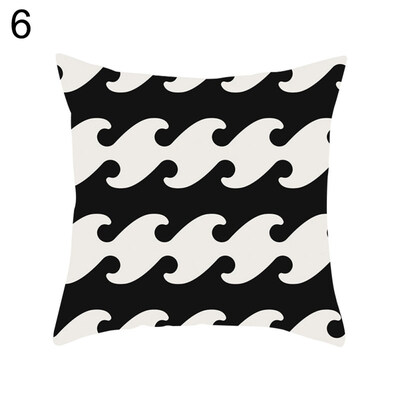 

Black Series Pillow Case Sofa Waist Throw Cushion Cover Home Office Decoration