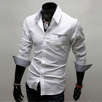 

Mens Formal Shirt Long Sleeve Dress Designer Business Luxury Shirts Regular Fit